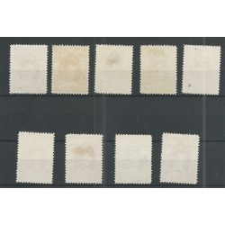 Suriname 118-126 Wilhelmina  VFU/gebr  CV 45 € PRACHT !!