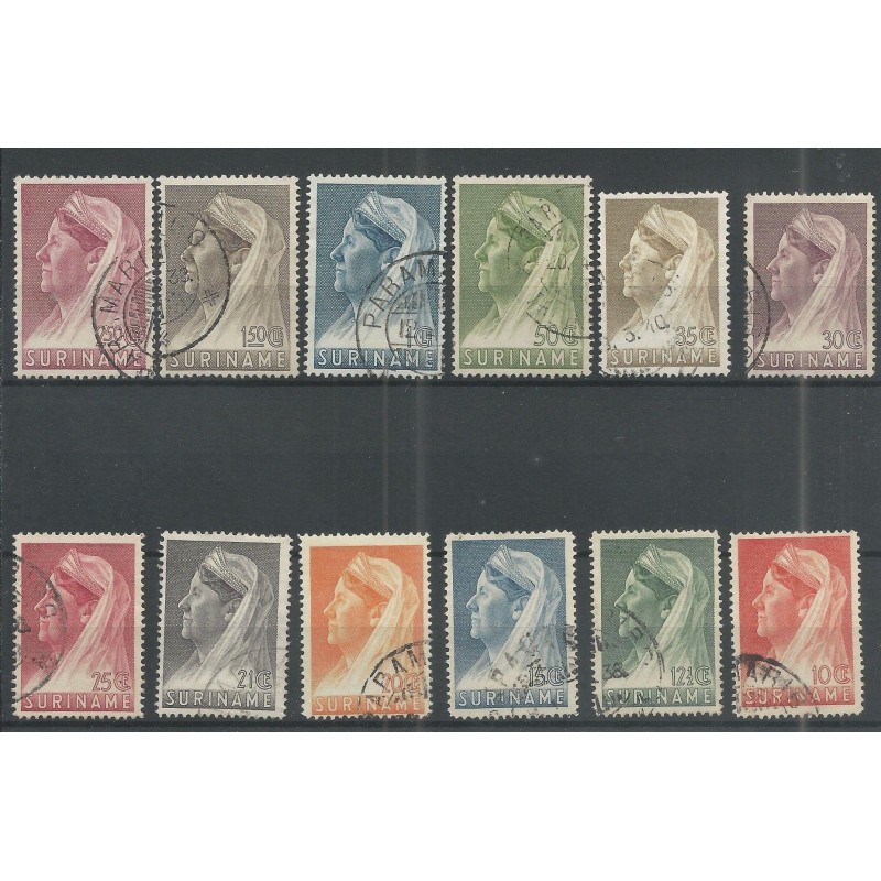 Suriname 167-178 Wilhelmina VFU/gebr CV 45 € PRACHT !! Suriname 167-178 Wilhelmina VFU/gebr CV 45 € PRACHT !!