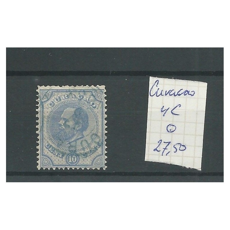 Curacao 4C Willem III 1873 VFU/gebr CV 27,5 € Curacao 4C Willem III 1873 VFU/gebr CV 27,5 €
