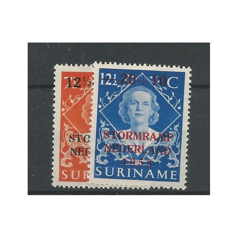 Suriname 295-296 Stormramp MNH/postfris CV 8 € PRACHT !! Suriname 295-296 Stormramp MNH/postfris CV 8 € PRACHT !!