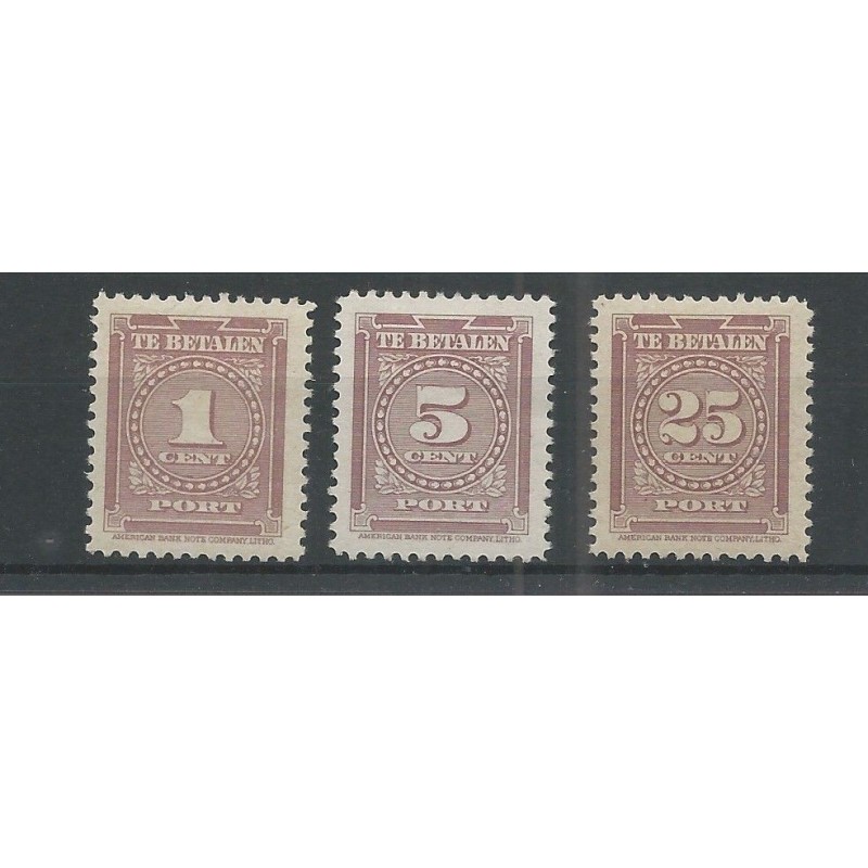 Suriname P33-35 Port 1945 MH/ongebr CV 24 € PRACHT !! Suriname P33-35 Port 1945 MH/ongebr CV 24 € PRACHT !!