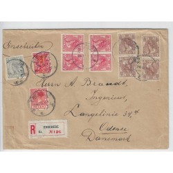 Nederland 61b Keerdruk op mengfrankering naar Denemarken 1926 CV 400+ €