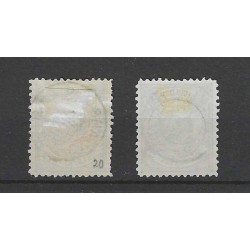 Nederland 45/46 met "AMSTERDAM-8 1898" kleinrond VFU/gebr  CV 75+ €