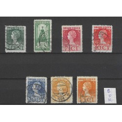 Nederland 121B-127B  Wilhelmina  VFU/gebr  CV 30 €  Pracht !!