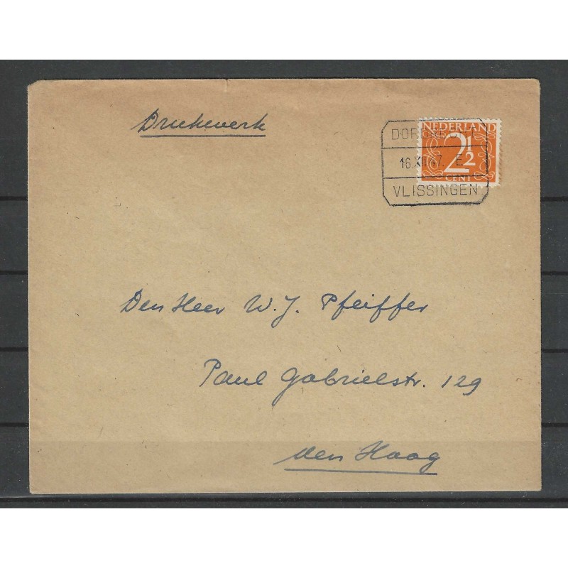 Nederland 462 Enkelfrankering met spoorweg stempel VFU/gebr CV 500 € Nederland 462 Enkelfrankering met spoorweg stempel VFU/gebr CV 500 €