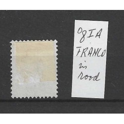 Nederland 8I-A Willem III  FRANCO in rood VFU/gebr  CV 40 €
