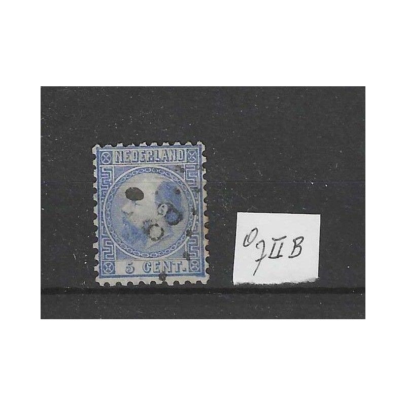 Nederland 7II-B Willem III puntstempel 68 VFU/gebr CV 15 € Nederland 7II-B Willem III puntstempel 68 VFU/gebr CV 15 €