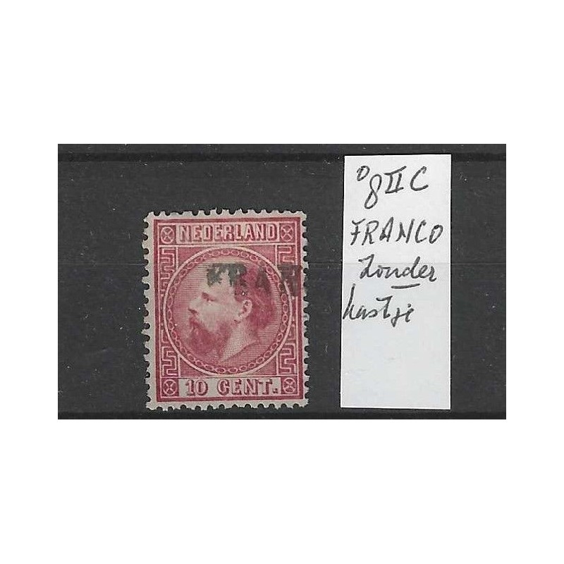 Nederland 8II-C "Franco zonder kastje" VFU/gebr CV 30 € Nederland 8II-C "Franco zonder kastje" VFU/gebr CV 30 €