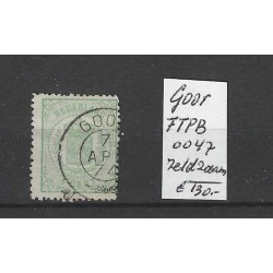 Nederland 15 met "GOOR 1874" franco-takje" VFU/gebr  CV 130 €
