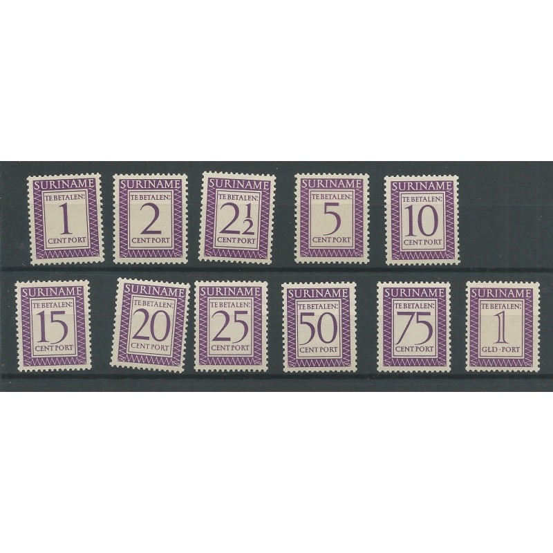 Suriname P47-57 Port 1950 MNH CV 19 € Suriname P47-57 Port 1950 MNH CV 19 €