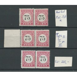 Ned Indie  P13C-P13B  combinaties type I, II en III  MH/ongebrCV 225 €