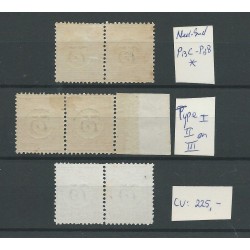 Ned Indie  P13C-P13B  combinaties type I, II en III  MH/ongebrCV 225 €