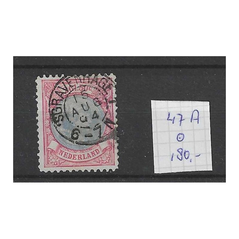 Nederland 47A Wilhelmina "GRAVENHAGE-1 1894" VFU/gebr CV 190 € Nederland 47A Wilhelmina "GRAVENHAGE-1 1894" VFU/gebr CV 190 €