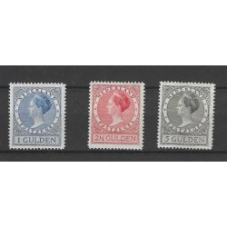 Nederland 163B-165B  Wilhelmina MH/ongebr  CV  392 €