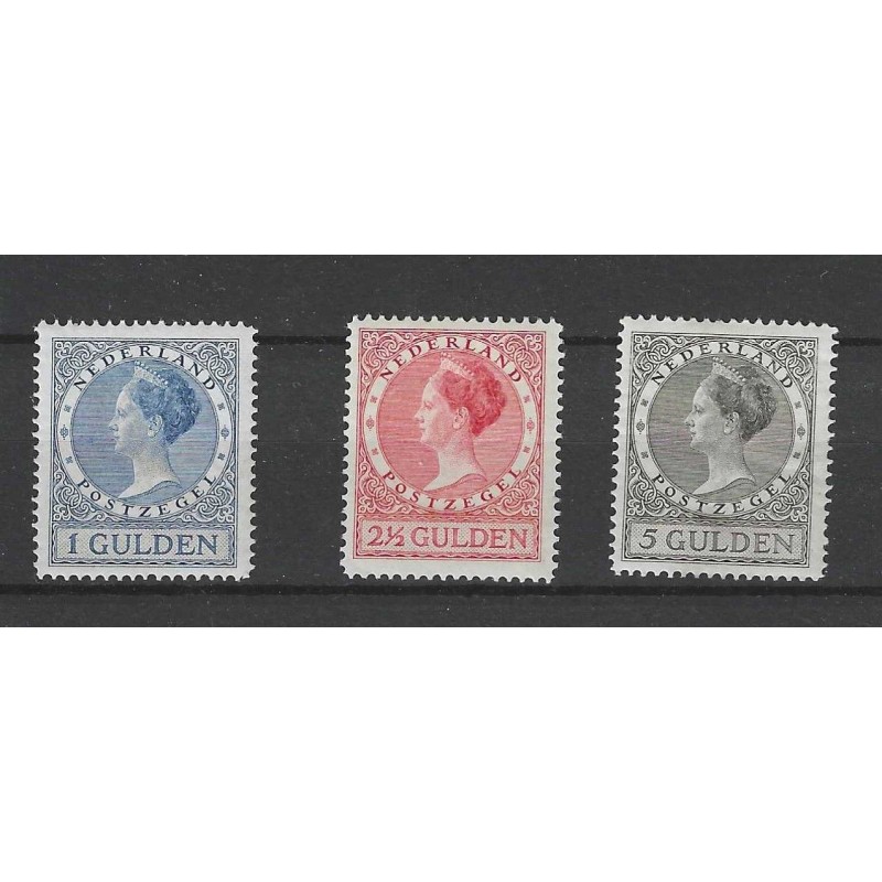 Nederland 163B-165B Wilhelmina MH/ongebr CV 392 € Nederland 163B-165B Wilhelmina MH/ongebr CV 392 €