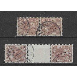 Nederland 61b/61c KEERDRUKKEN  VFU/gebr   CV  1350 €