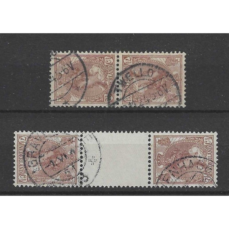 Nederland 61b/61c KEERDRUKKEN VFU/gebr CV 1350 € Nederland 61b/61c KEERDRUKKEN VFU/gebr CV 1350 €