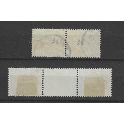 Nederland 61b/61c KEERDRUKKEN  VFU/gebr   CV  1350 €