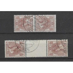 Nederland 61b/61c KEERDRUKKEN  VFU/gebr   CV  1350 €