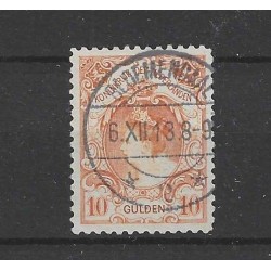 Nederland 80 Wilhelmina "BLOEMENDAAL 1918" langebalk  VFU/gebr CV  750 €  Certificaat !!