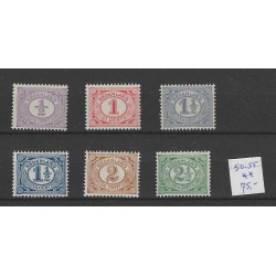 Nederland 50-55 Cijfer  MNH/postfris CV  75 €