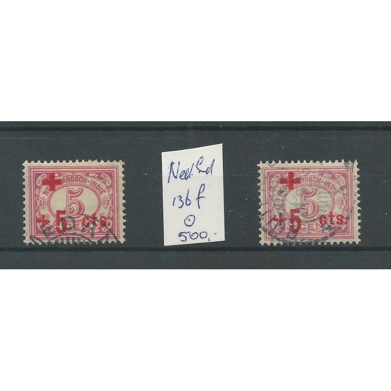 Ned. Indie 136f OPDRUKAFWIJKING VFU/gebr CV 500 € Ned. Indie 136f OPDRUKAFWIJKING VFU/gebr CV 500 €