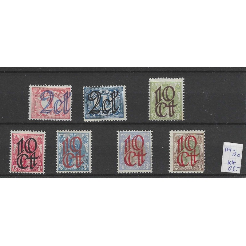 Nederland 114-120 Opruimingsuitgifte MNH/postfris CV 85 € Nederland 114-120 Opruimingsuitgifte MNH/postfris CV 85 €