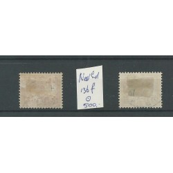Ned. Indie  136f  OPDRUKAFWIJKING  VFU/gebr  CV  500 €
