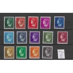 Nederland  332-345  Wilhelmina  MNH/postfris CV 25 €