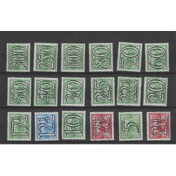 Nederland  356-373 Guilloche MNH/postfris CV 150 €