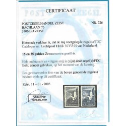 Nederland  LP12-13 Meeuwen Luchtpost MNH/postfris  CV 600 € Cerificaat !!
