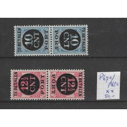 Nederland  P67a/P68a KEERDRUKKEN MNH/postfris  CV 50 €