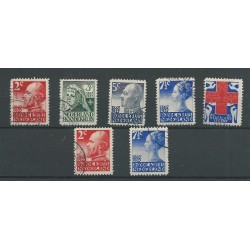 Nederland  203-207A en 203B, 207B  Rode Kruis  VFU/gebr  CV 38,50 €