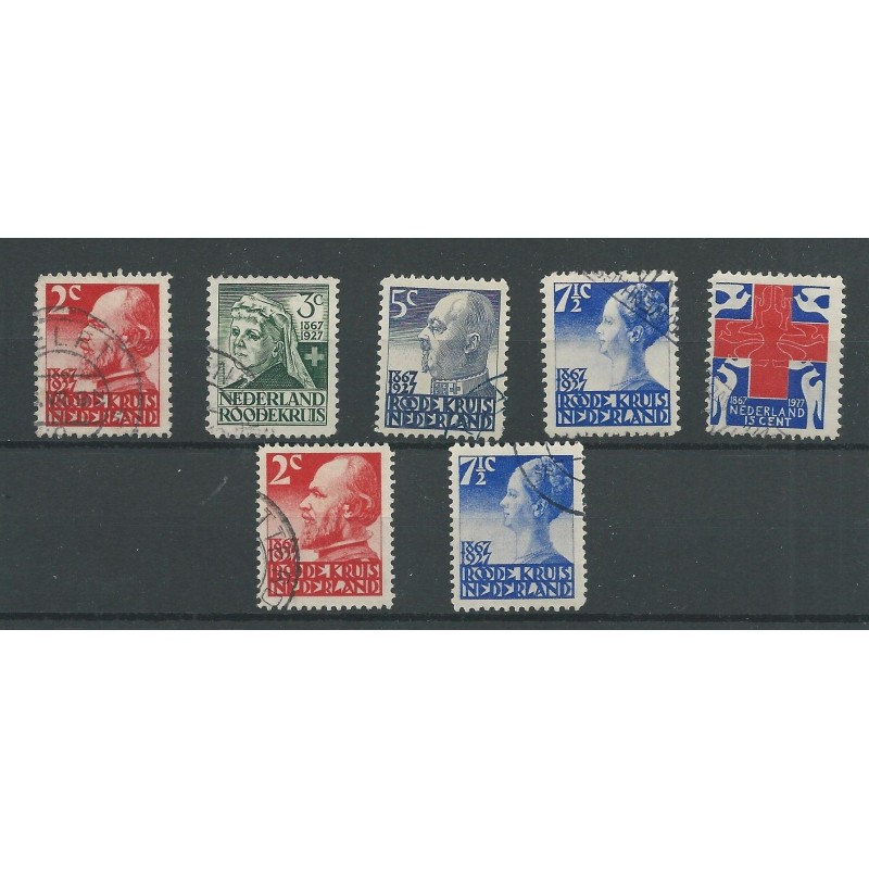 Nederland 203-207A en 203B, 207B Rode Kruis VFU/gebr CV 38,50 € Nederland 203-207A en 203B, 207B Rode Kruis VFU/gebr CV 38,50 €