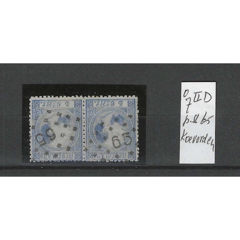 Nederland 7II-D paartje met puntstempel 65 VFU/gebr CV 20 € Nederland 7II-D paartje met puntstempel 65 VFU/gebr CV 20 €