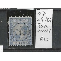 Nederland 7II  met puntstempel 156  VFU/gebr  CV 25+ €