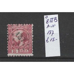 Nederland 8II-B  met puntstempel 137  VFU/gebr  CV 30 €