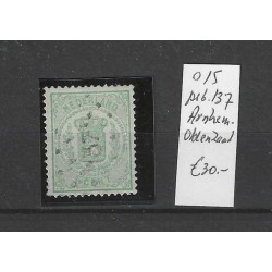 Nederland 15  met puntstempel 137 VFU/gebr  CV30 €