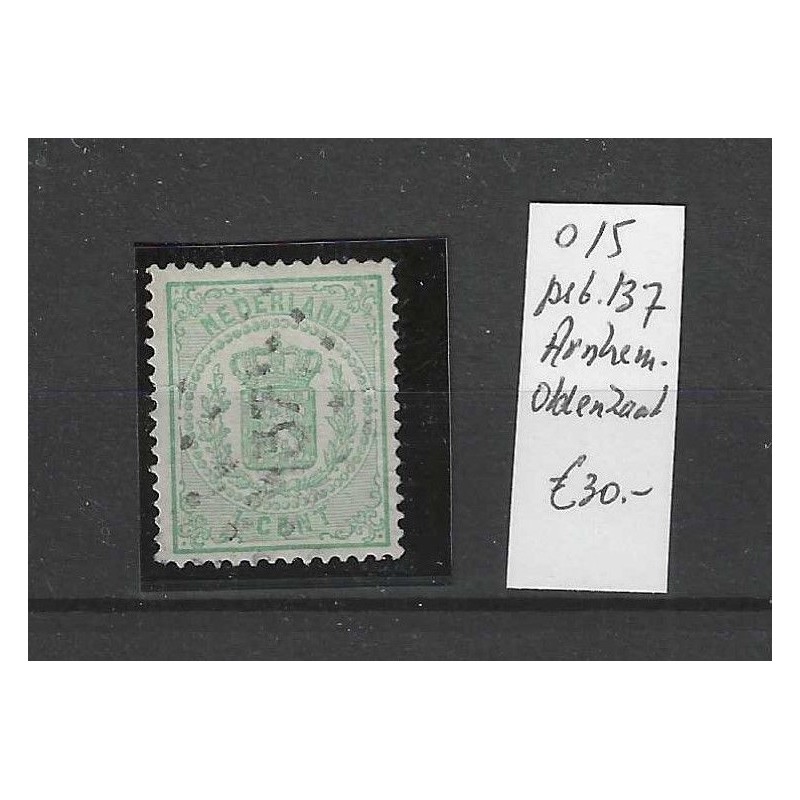 Nederland 15 met puntstempel 137 VFU/gebr CV30 € Nederland 15 met puntstempel 137 VFU/gebr CV30 €