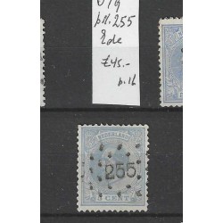 Nederland 19  met puntstempel 255  VFU/gebr  CV 45 €