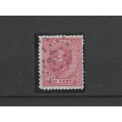 Nederland 21  met puntstempel 25  VFU/gebr  CV 7 €