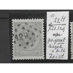 Nederland 22  met puntstempel 129 "Lange Slag" VFU/gebr  CV 10+ €