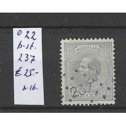 Nederland 22  met puntstempel 237 VFU/gebr  CV 25 €