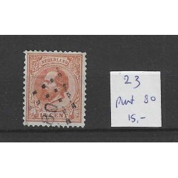 Nederland 23  met puntstempel 80 VFU/gebr  CV 20 €