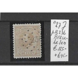 Nederland 27J  met puntstempel 236 VFU/gebr  CV 170 €