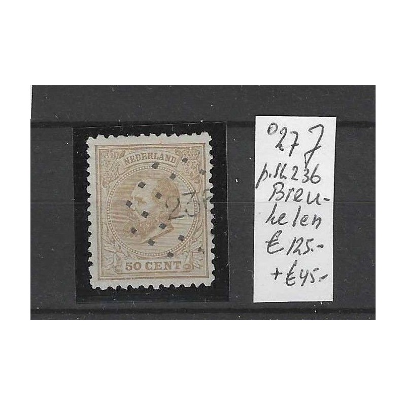 Nederland 27J met puntstempel 236 VFU/gebr CV 170 € Nederland 27J met puntstempel 236 VFU/gebr CV 170 €