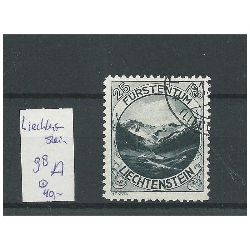 Liechtenstein 98A Landschaften & Fürsten VFU/gebr CV 50 € Liechtenstein 98A Landschaften & Fürsten VFU/gebr CV 50 €