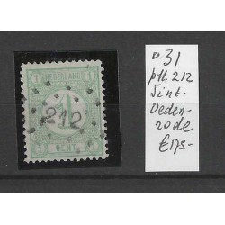 Nederland 31  met puntstempel 212   VFU/gebruikt CV 175 €