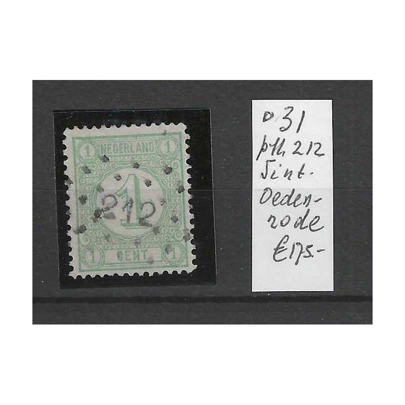 Nederland 31 met puntstempel 212 VFU/gebruikt CV 175 € Nederland 31 met puntstempel 212 VFU/gebruikt CV 175 €