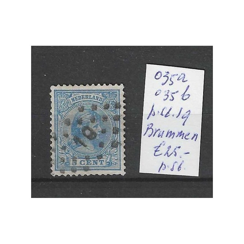 Nederland 35 met puntstempel 19 VFU/gebruikt CV 25 € Nederland 35 met puntstempel 19 VFU/gebruikt CV 25 €